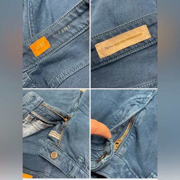 slim stet fit indigo jeans Anthropologie Pilcro and the Letterpress Jeans sz 27 - Picture 5 of 12